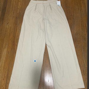 H&M tan wide leg trousers